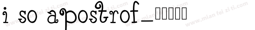 i so apostrof字体转换